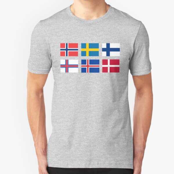Scandinavian flags Slim Fit T-Shirt