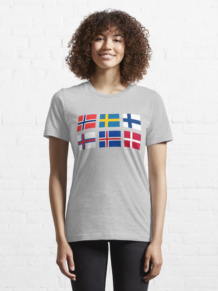 Alternate view of Scandinavian flags Essential T-Shirt