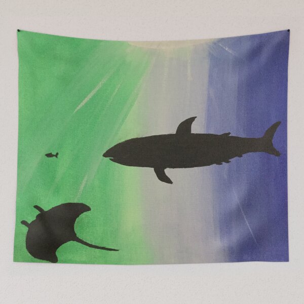 Item preview, Undersea Creatures Hand Painted Oil Paint Painting designed and sold by UncleStuScience.
