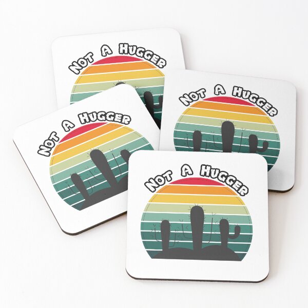 Item preview, Not A Hugger Funny Vintage Cactus Sarcastic Retro Saguaro Cactus sunset designed and sold by YOUR SHOP.