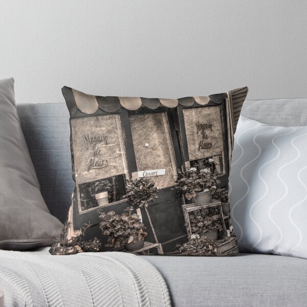 Item preview, Magasin de fleurs 3 Throw pillow and Tote bag designed and sold by outlawalien.