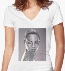 KATE Women's Fitted V-Neck T-Shirt