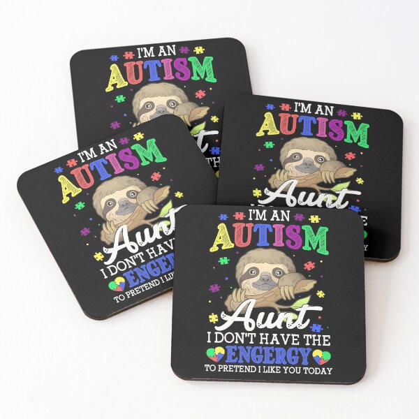 Item preview, I Am An Autism Aunt Shirt Cute Sloth Aunt Autism Gift Shirt designed and sold by jvtee.