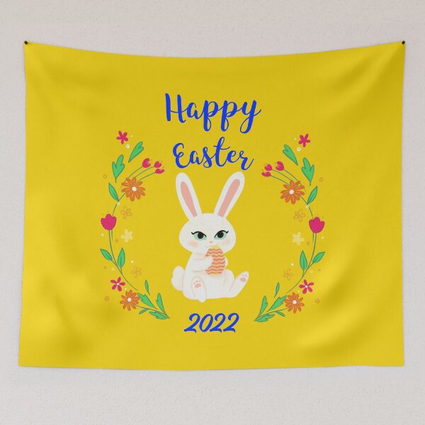Item preview, Happy Easter 2022 Blue Text designed and sold by MottoDigging.
