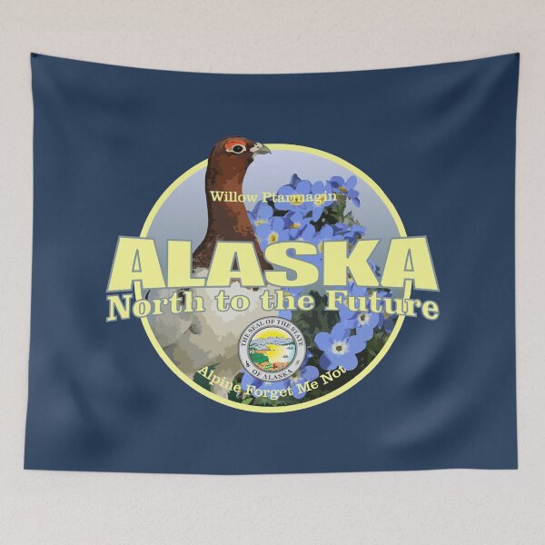 Item preview, Alaska (state bird & flower) designed and sold by curranmorgan.