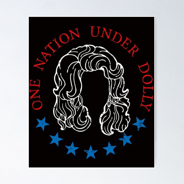 Item preview, Dolly Parton One Nation Under Dolly Red White and Blue designed and sold by Issaqueena Design.