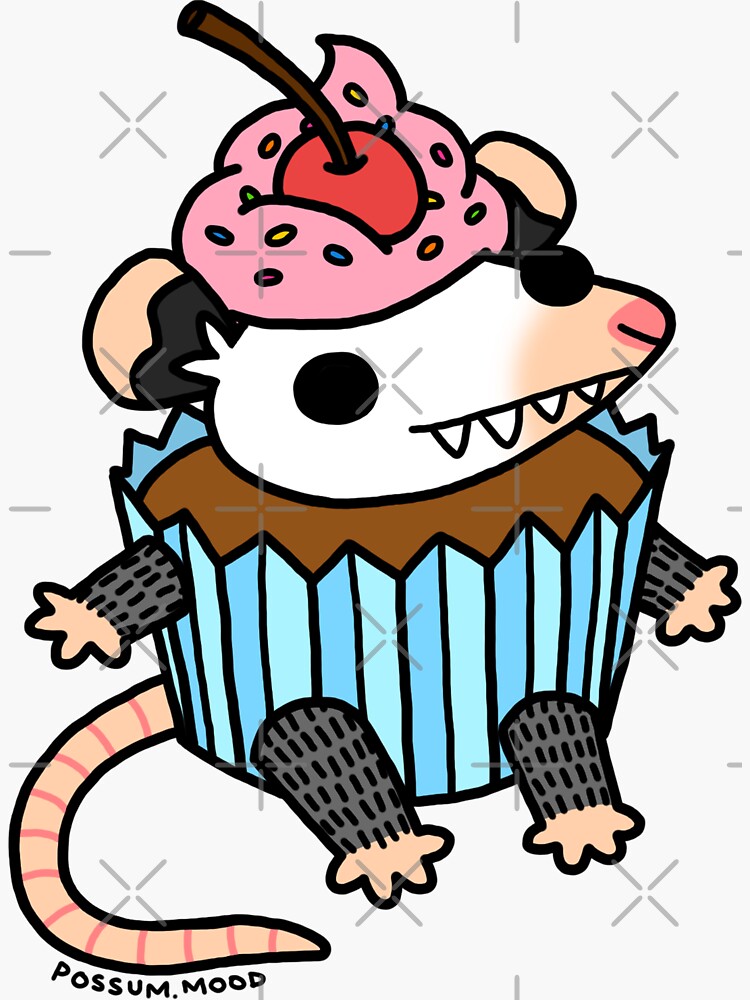 Thumbnail 3 of 3, Sticker, Cupcake designed and sold by possum-mood.