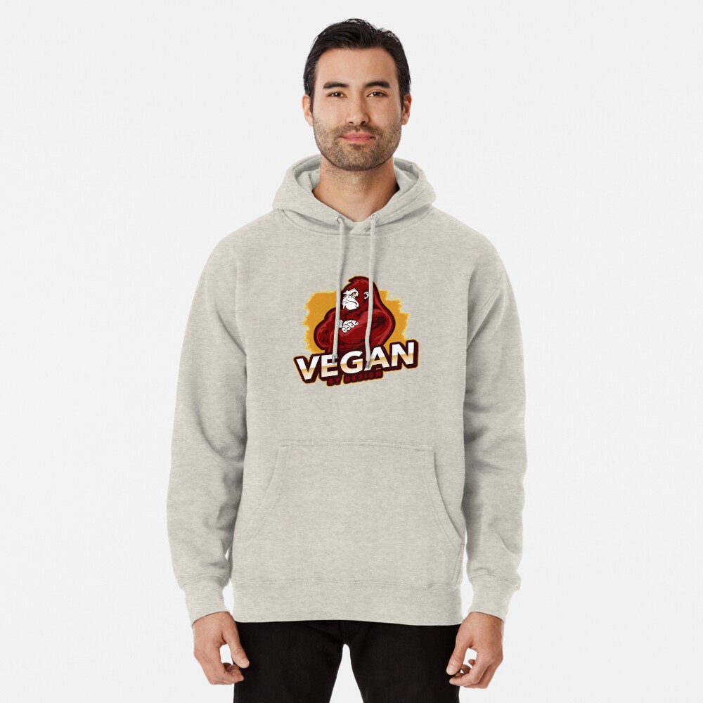 Vegan By Design Strong Gorilla Plant Based Protein Pullover Hoodie