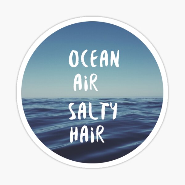 Ocean Air Salty Hair Sticker