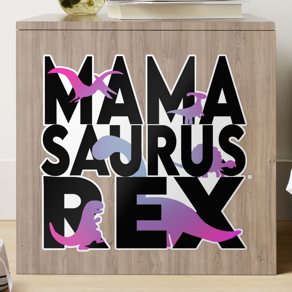 Mother's Day Dino, Mamasaurus Rex graphic design, black, red, blue, purple,  orange, yellow, white, rainbow, tie-dye, green, pink. Coffee Mug by The  Creative Shell