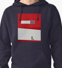 Funky Little Red Building Pullover Hoodie