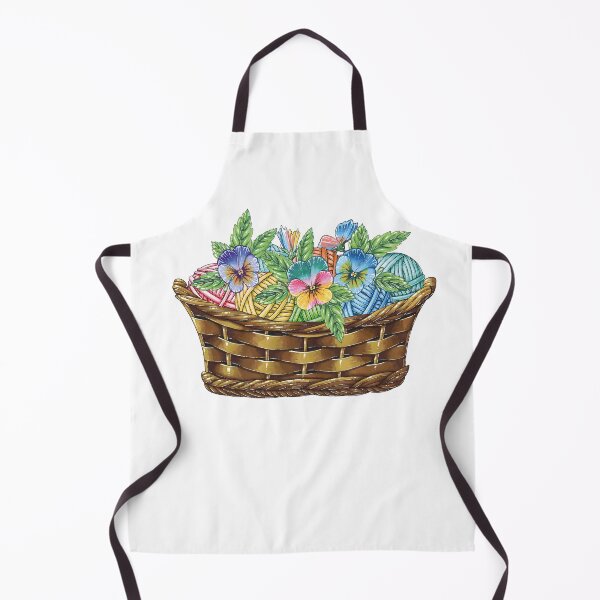 Item preview, Knitting Basket and Flowers designed and sold by VerboShop.
