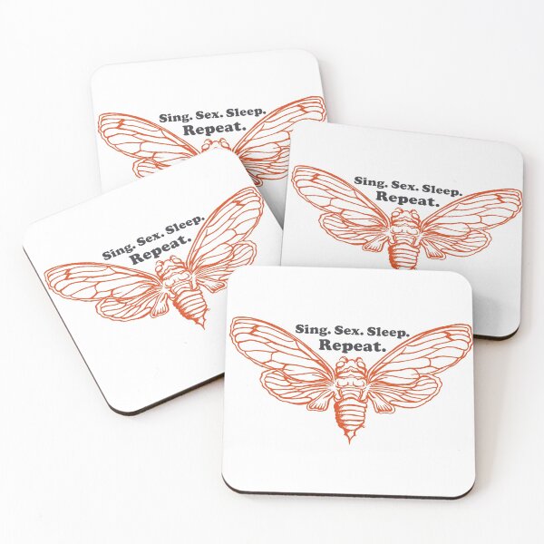 Item preview, Sing Sex Sleep Repeat - Cicada Life Cycle designed and sold by The White Bat.