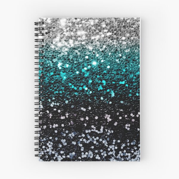 Item preview, Silver Teal Black Ombre Sequins designed and sold by WOW TeesAndThings.