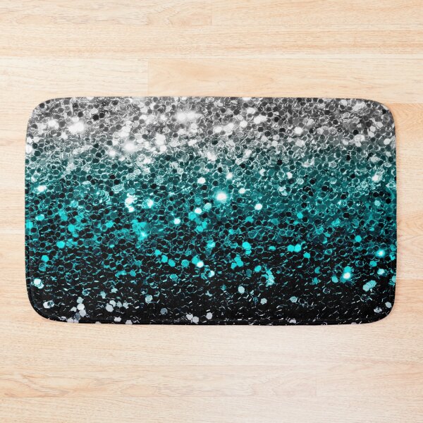 Item preview, Silver Teal Black Ombre Sequins designed and sold by WOW TeesAndThings.