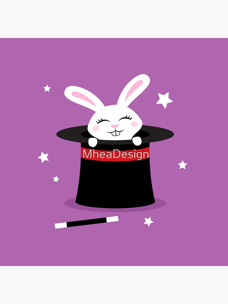 Thumbnail 2 of 2, Tote Bag, Rabbit in magicians hat designed and sold by MheaDesign.