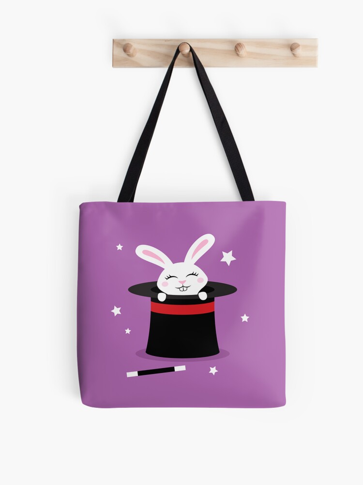 Thumbnail 1 of 2, Tote Bag, Rabbit in magicians hat designed and sold by MheaDesign.