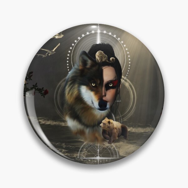 Item preview, Awesome wolf with fairy and bear designed and sold by nicky2342.
