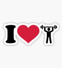 I love Weightlifting Sticker