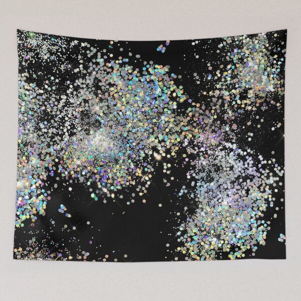 Item preview, Black and Multicolor Sequins Faux  designed and sold by WOW TeesAndThings.