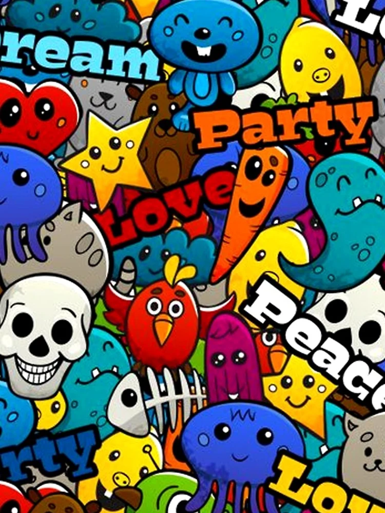 Thumbnail 4 of 4, iPhone Case, Download Graffiti Characters Seamless Pattern designed and sold by CrawfordAbbott.