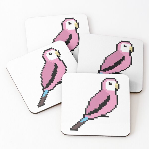 Item preview, Pixel Art Pink Parakeet designed and sold by Sauropsida.