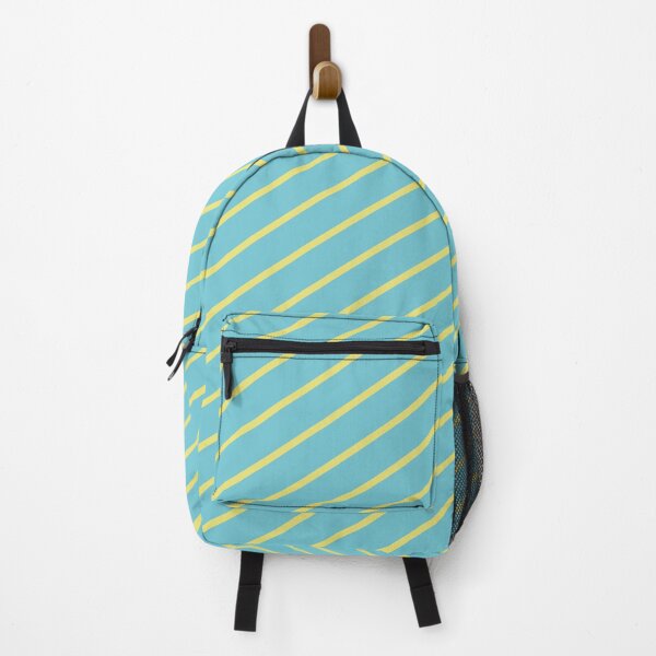 Item preview, Simple Muted Light Blue Color and Yellow Color Slanted Stripes Pattern Design designed and sold by NightGleam.