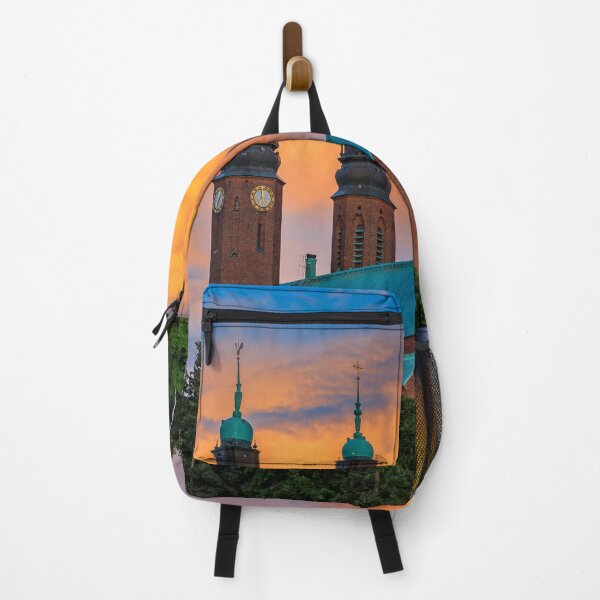 Item preview, Colorful sunset at Hogalid Church in the Sodermalm district of Stockholm Sweden. designed and sold by SvetlanaSF.