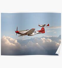 P51 Mustang - Red Tails Poster