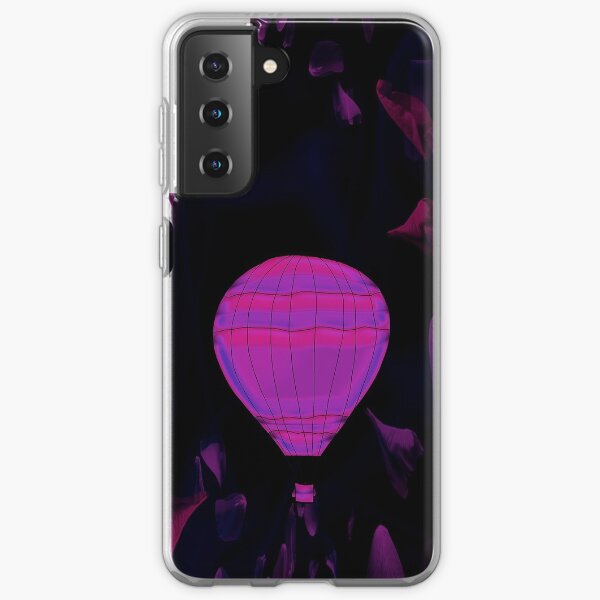 Legakulie Heißluftballon Blütenblätter schwarz pink Samsung Galaxy Flexible Hülle