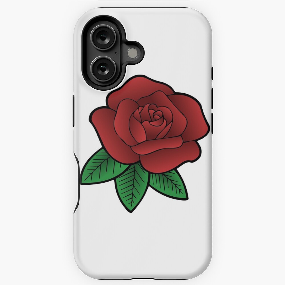 Drawing - Flowers - A red rose with transparent background