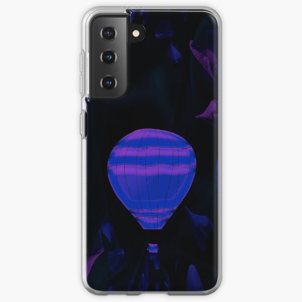 Legakulie Heißluftballon Blütenblätter schwarz lila Samsung Galaxy Soft Case