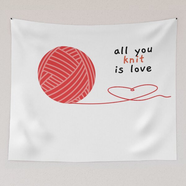 Item preview, All you Knit is Love designed and sold by VerboShop.