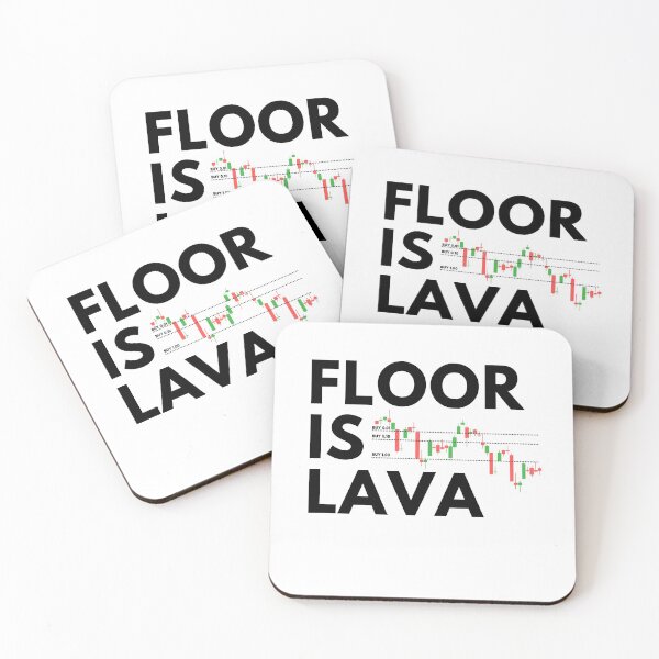 Item preview, The Floor is Lava (Black) designed and sold by TraderShirts.
