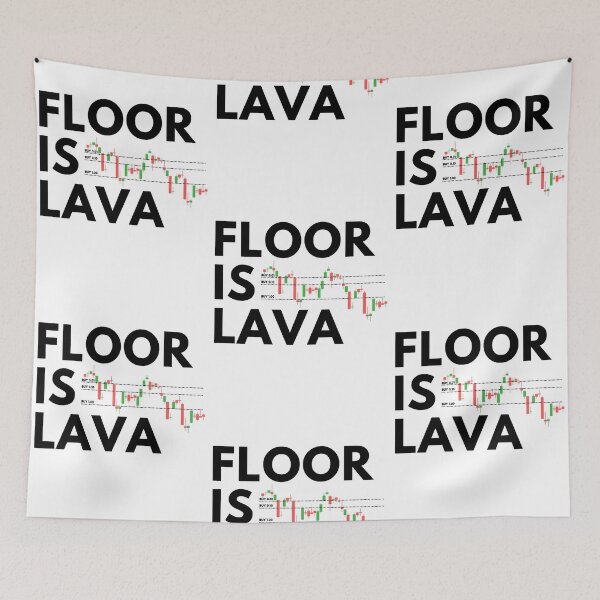 Item preview, The Floor is Lava (Black) designed and sold by TraderShirts.