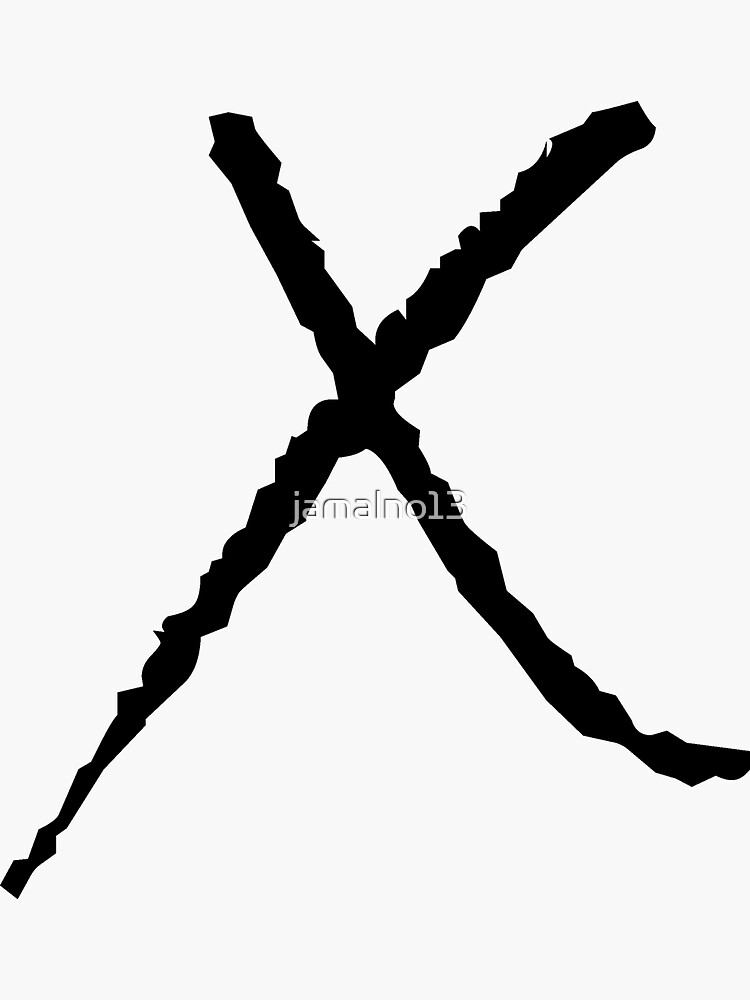 "brand x logo (in the middle)" Sticker for Sale by jamalno13 Redbubble