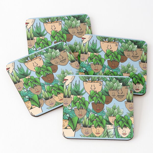Item preview, Repeating Plant People All-over Print, Surreal Plants designed and sold by 10pmCreations.