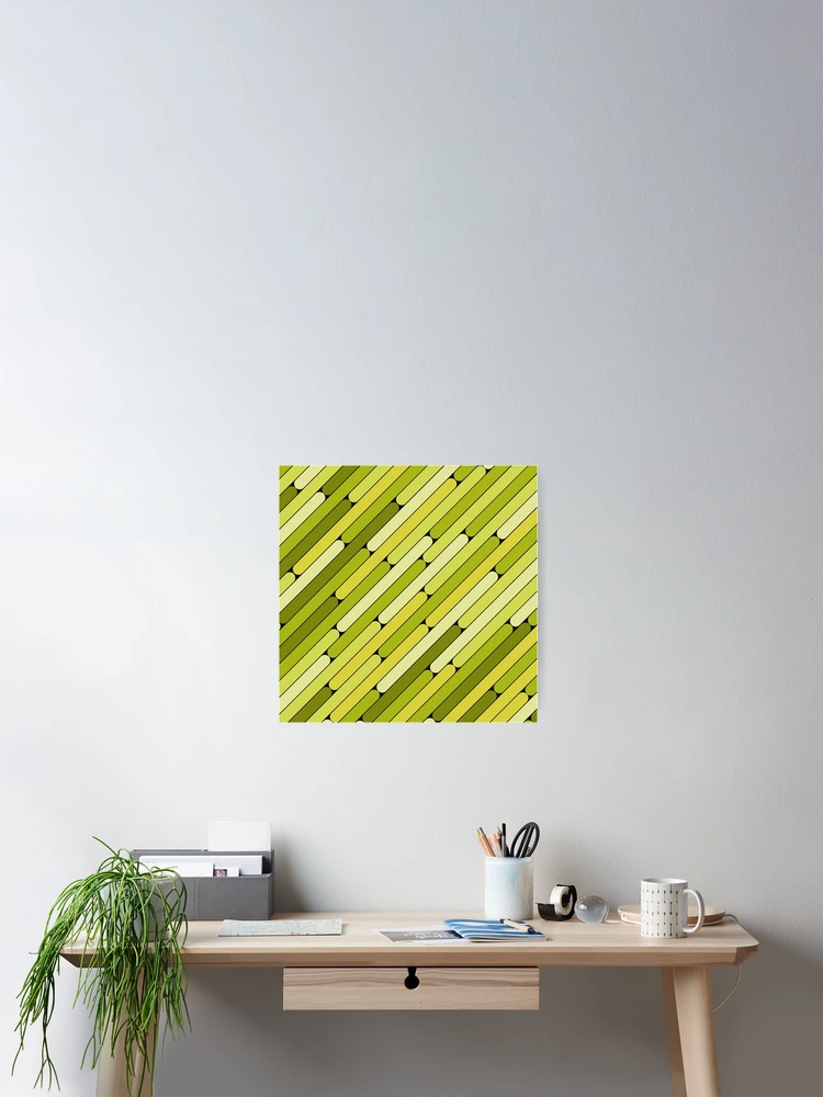 Thumbnail 2 of 3, Poster, Guava Color Diagonal Pattern designed and sold by MagicSpread.