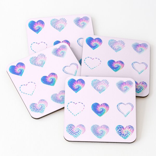 Item preview, Tie Dye Hearts variety value pack 2 designed and sold by everything4eva.