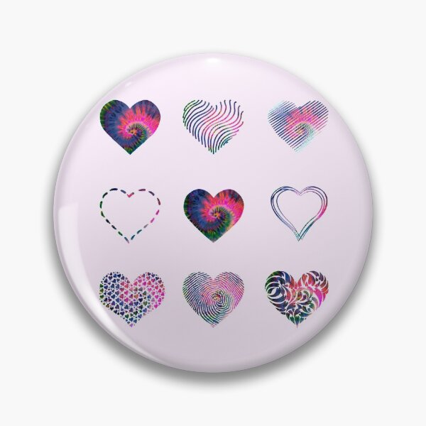Item preview, Tie Dye Hearts variety value pack 3 designed and sold by everything4eva.