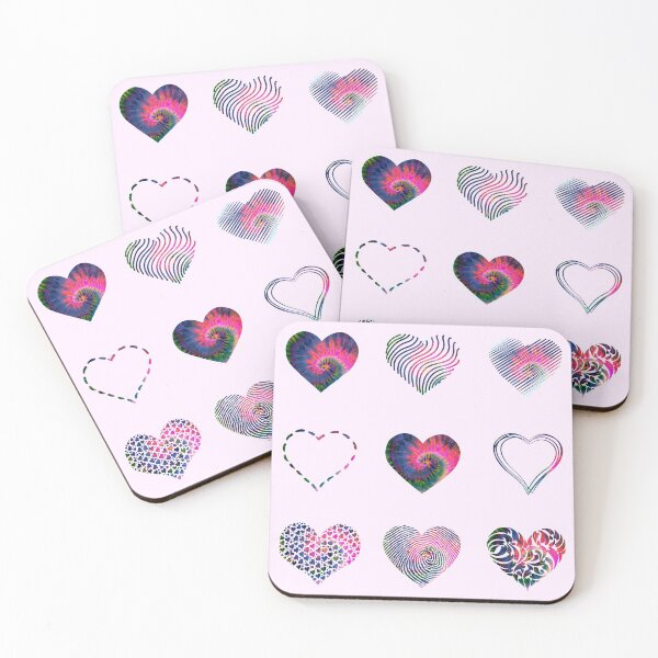 Item preview, Tie Dye Hearts variety value pack 3 designed and sold by everything4eva.