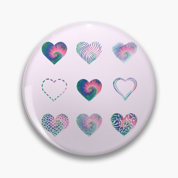 Item preview, Tie Dye Hearts variety value pack 4 designed and sold by everything4eva.