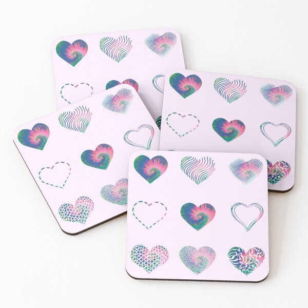 Item preview, Tie Dye Hearts variety value pack 4 designed and sold by everything4eva.