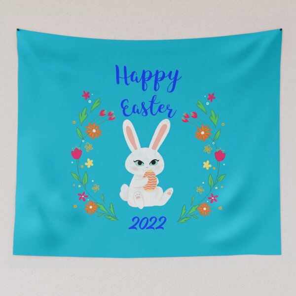Item preview, Happy Easter 2022 Blue Text designed and sold by MottoDigging.