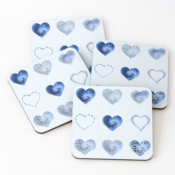 Item preview, Tie Dye Blue Hearts variety value pack designed and sold by everything4eva.