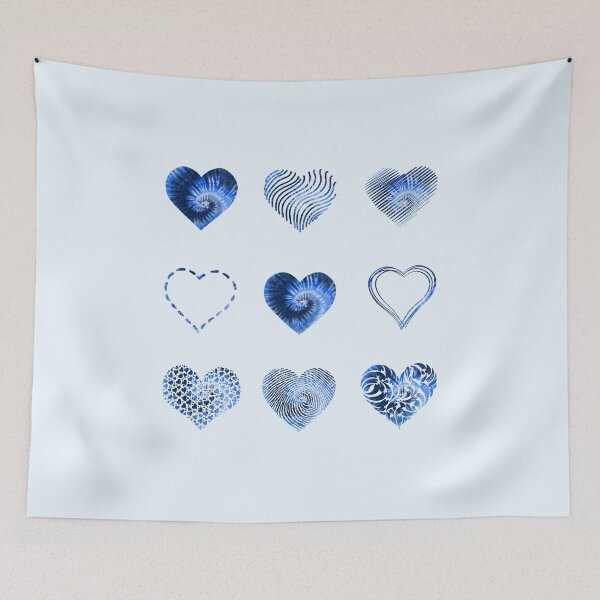Item preview, Tie Dye Blue Hearts variety value pack designed and sold by everything4eva.