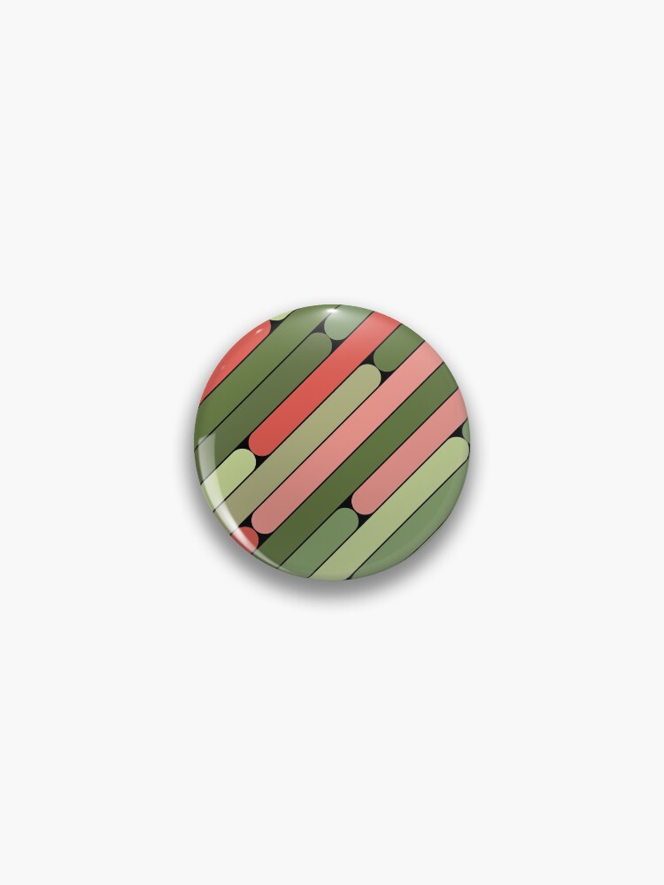 Thumbnail 1 of 3, Pin, Watermelon Color Diagonal Pattern designed and sold by MagicSpread.