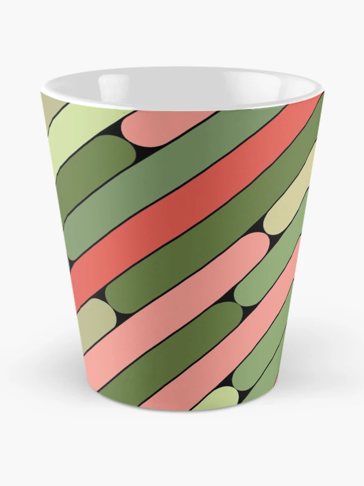 Thumbnail 2 of 4, Coffee Mug, Watermelon Color Diagonal Pattern designed and sold by MagicSpread.