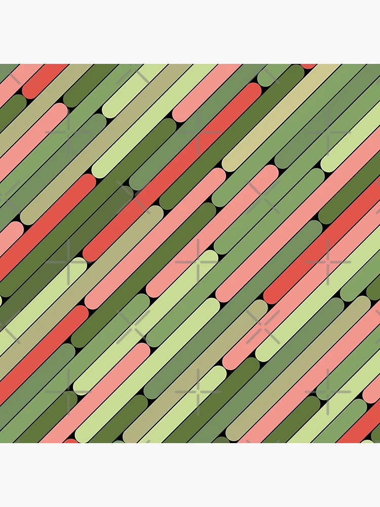 Thumbnail 3 of 3, Poster, Watermelon Color Diagonal Pattern designed and sold by MagicSpread.
