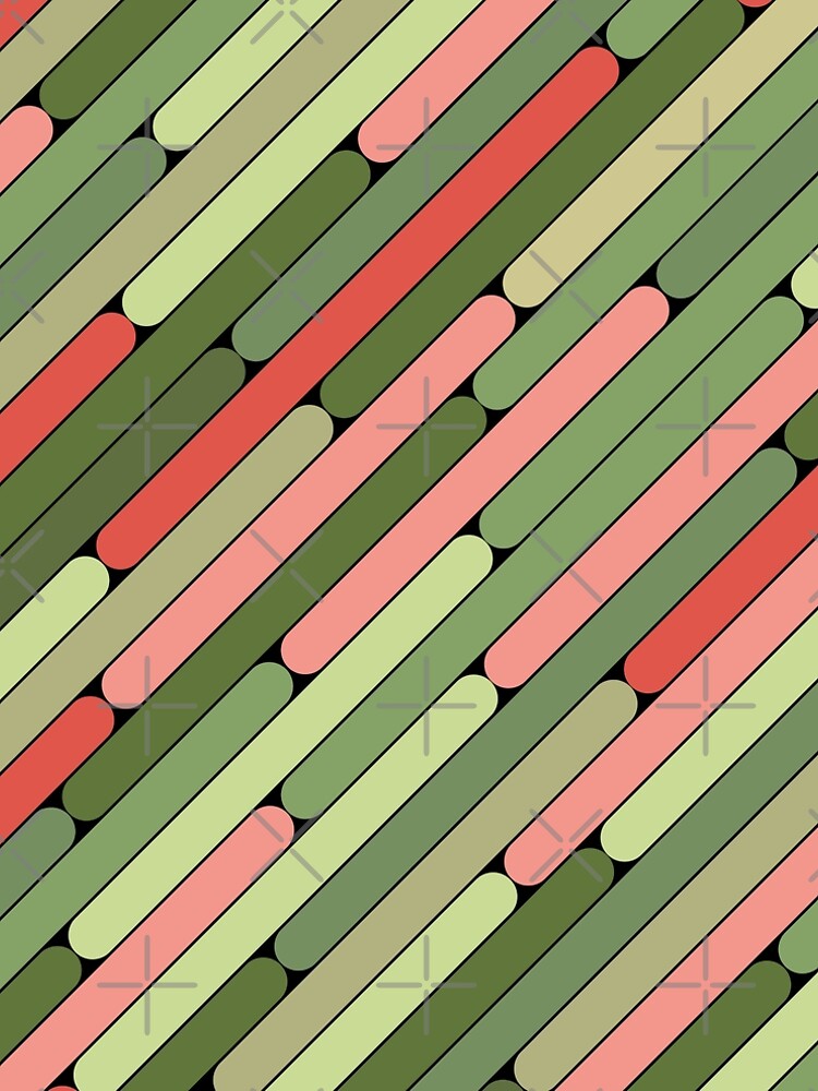 Thumbnail 5 of 5, A-Line Dress, Watermelon Color Diagonal Pattern designed and sold by MagicSpread.